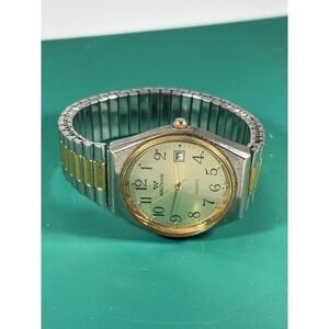 Waltham 34mm Men's Gold Tone‎ Watch Quartz XC08-012-2115, Tested & Runs Vintage
